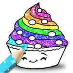 Logo of Cupcakes Coloring Book Glitter android Application 