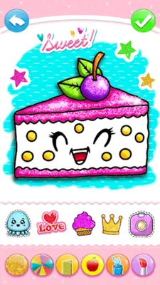 Cupcakes Coloring Book Glitter android App screenshot 11