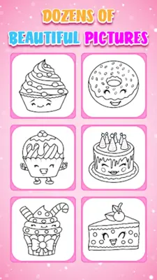 Cupcakes Coloring Book Glitter android App screenshot 12