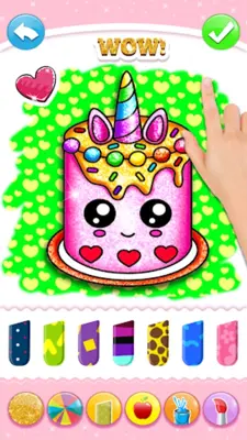 Cupcakes Coloring Book Glitter android App screenshot 13