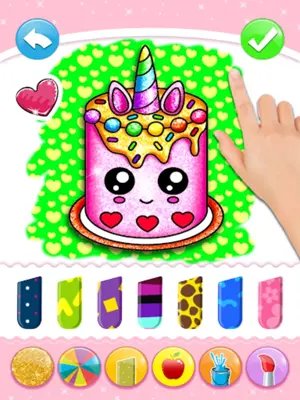 Cupcakes Coloring Book Glitter android App screenshot 4