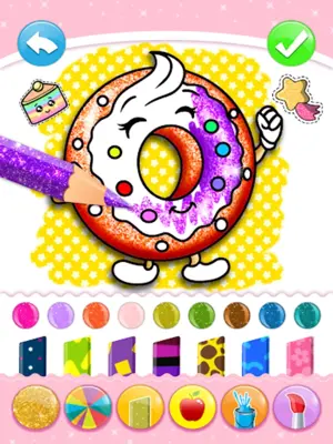 Cupcakes Coloring Book Glitter android App screenshot 5