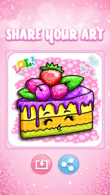 Cupcakes Coloring Book Glitter android App screenshot 8